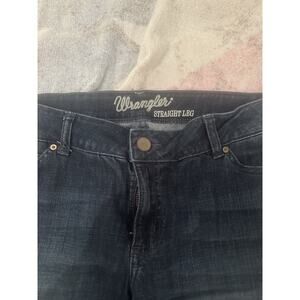 Wrangler Jeans Womens 15x30 Retro Straight Leg Western Denim Blue Whiskered